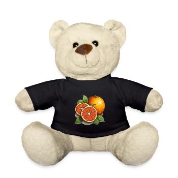 Orange - Illustration - Teddy Bear - black - Front