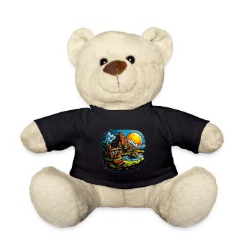 Landscape - Illustration - Teddy Bear - black - Front