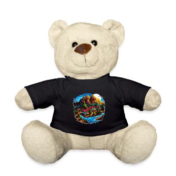 Landscape - Illustration - Teddy Bear - black - Front