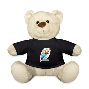 Rêvez grand - Illustration d’étoile filante - Nounours - noir - Devant