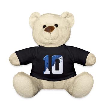 NON. 10 NUMÉRO 10 BLEU BLANC 10E ANNIVERSAIRE - Nounours - noir - Devant