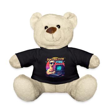 Don't Glitch my Vibe - Retro Gaming Alpaka - Teddy - Schwarz - Vorne