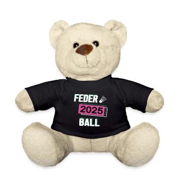 Federball 2025 Federballerin Federballspielerin - Teddy - Schwarz - Vorne