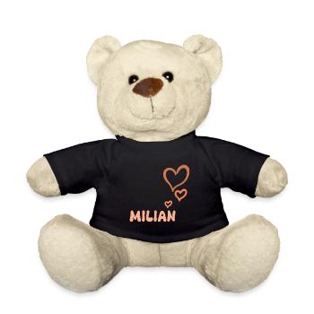 First name Milian - Teddy Bear - black - Front