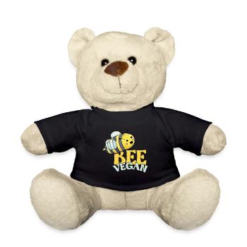 Vegan Sei vegan - Teddy - Schwarz - Vorne