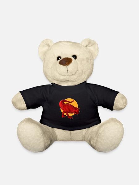 Dino Shirt. Dinosaurier Carnotaurus. - Teddy - Schwarz