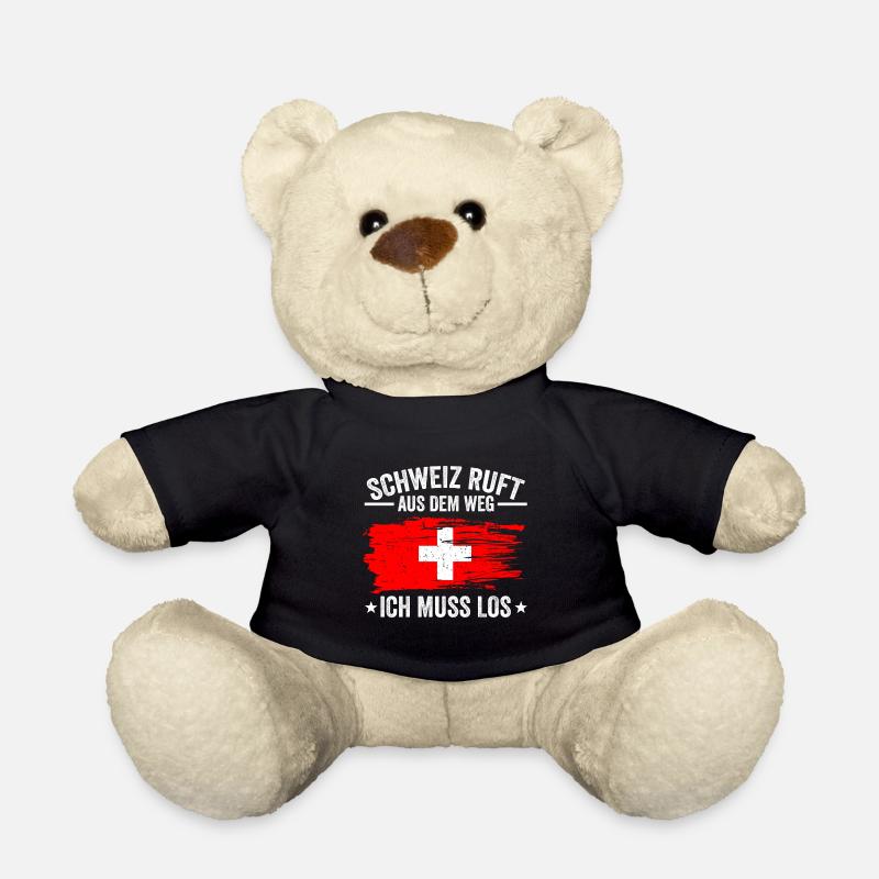 Schweizer Schweiz Geschenk - Teddy - Schwarz