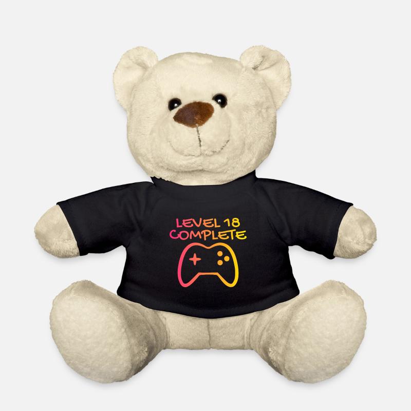 18 ans - Niveau 18 Complete - Gamer 18 ans - Nounours - noir