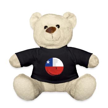 Chile Flagge Südamerika Chilenische Fahne Vintage - Teddy - Schwarz - Vorne