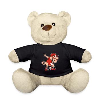 Fußballfan Tyrannosaurus T Rex Fußball Schweiz - Teddy - Schwarz - Vorne