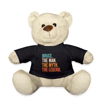 Bruce The Man The Myth The Legend - Teddy Bear - black - Front
