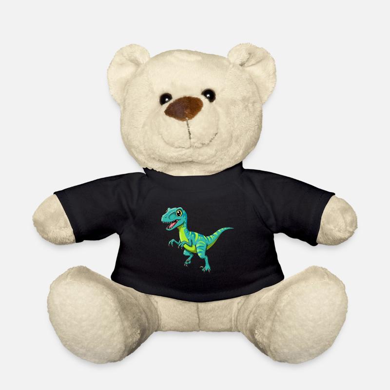 Dino Cartoon Velociraptor - Teddy - Schwarz