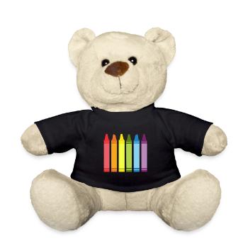 Frets LGBT Gay Pride CSD Rainbow - Nounours - noir - Devant
