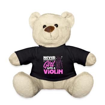 Violinist Orchestra violinist Violin lover - Teddy Bear - black - Front