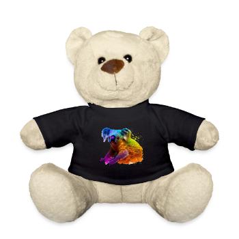 Koala in explosion of colour - Teddy Bear - black - Front