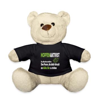 Hopfenaktivist Eine Person die für ihr kühles Bier - Teddy - Schwarz - Vorne