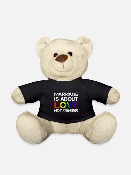 LGBT Marriage is about love Gay Pride CSD Ehe - Teddy - Schwarz