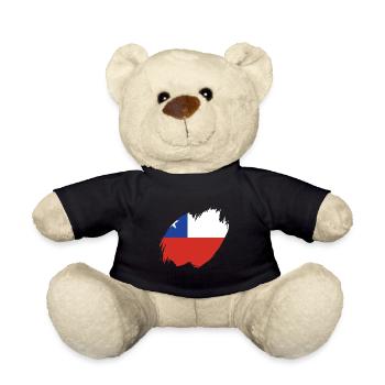 Chile Flagge Südamerika Chilenische Fahne Vintage - Teddy - Schwarz - Vorne