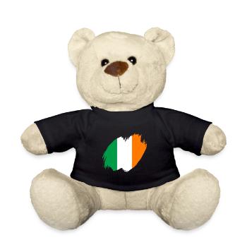 Irland Flagge Vintage Irische Fahne Dublin - Teddy - Schwarz - Vorne
