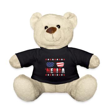Sunglasses USA July 4 Merica - Teddy Bear - black - Front