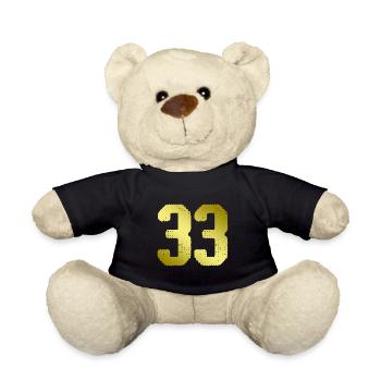 33 Number jersey - Teddy Bear - black - Front