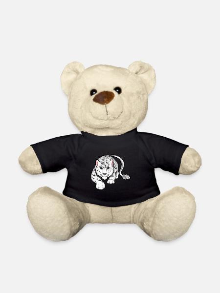 Schneeleopard - Teddy - Schwarz
