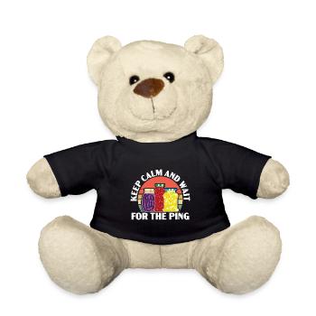 Ruhig bleiben und auf das Klingeln warten Lebensmi - Teddy - Schwarz - Vorne