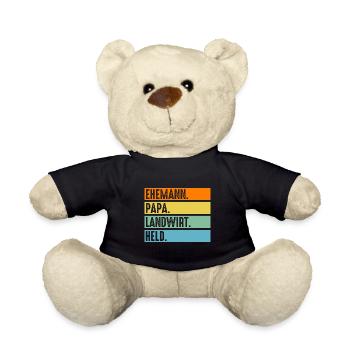 Papa Vater Landwirtschaft Bauer Landwirt - Teddy - Schwarz - Vorne