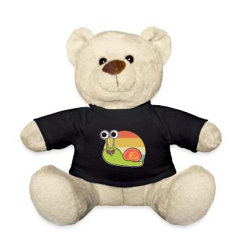 Lustige Schnecke Malakologe - Teddy - Schwarz - Vorne