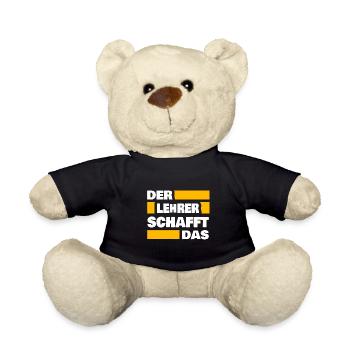 Geschenk für Lehrer - Teddy - Schwarz - Vorne