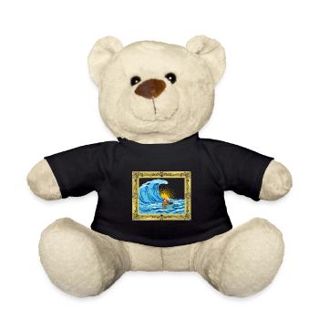 Sloth Seafaring Coffee Cup Adventure Travel Sea - Teddy Bear - black - Front