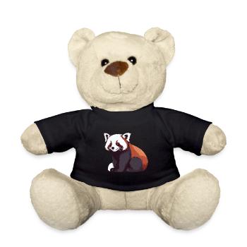 red panda - Teddy Bear - black - Front