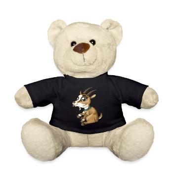 Cute funny goat - Teddy Bear - black - Front
