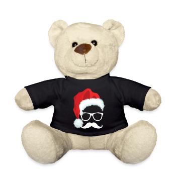 Xmas Hut mit Schnurrbart - Teddy - Schwarz - Vorne