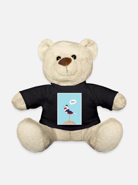 moin, Möwe, Meer. Ostsee, Nordsee. - Teddy - Schwarz