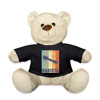 Barista Siebträger Espresso Kaffee Geschenk - Teddy - Schwarz - Vorne