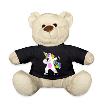 Dabbing Licorne Dab Unicorn Idée cadeau - Nounours - noir - Devant