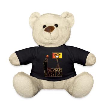 Basketball, Sports, Basketball Lover, Sports fans - Teddy Bear - black - Front
