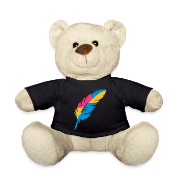 bunte Feder - Teddy - Schwarz - Vorne