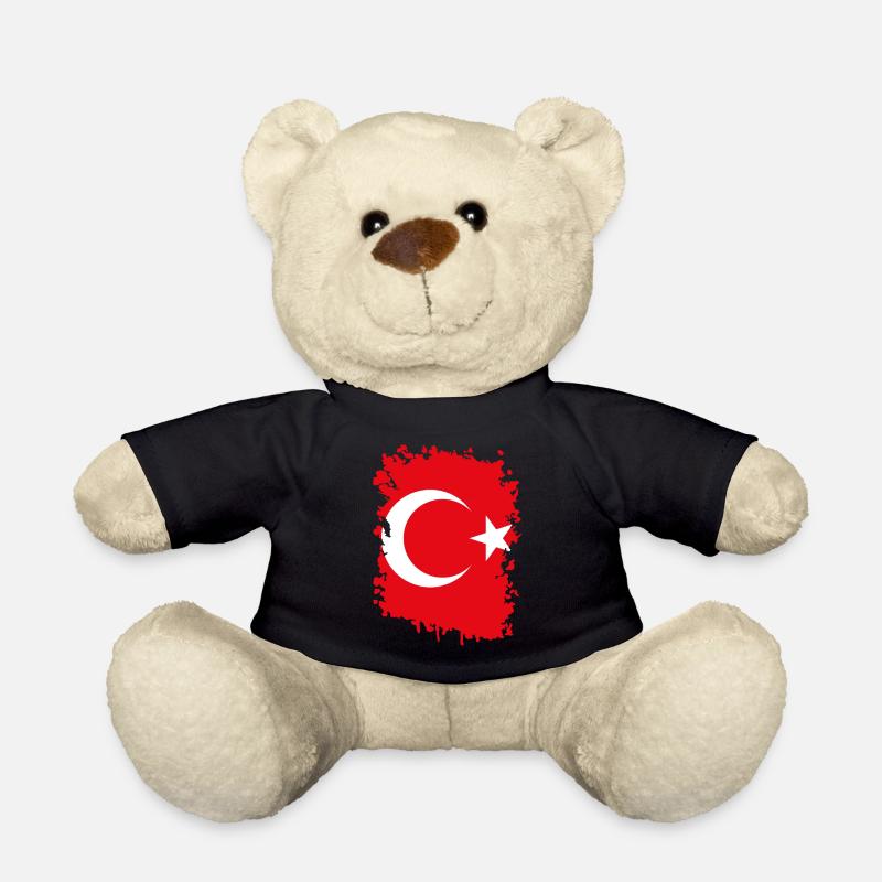 Turkish flag turkiye shirt erdogan - Teddy Bear - black