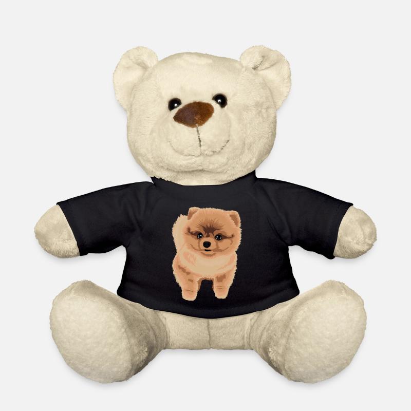 Cadeau de chien Spitz nain de chiot de Poméranie - Nounours - noir