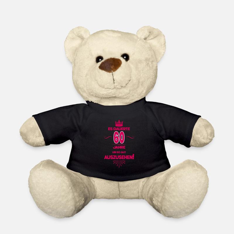 60. Geburtstag - Teddy - Schwarz