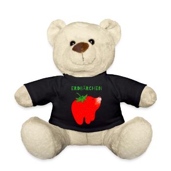 Erdbeere Schmelz Cartoon - Teddy - Schwarz - Vorne