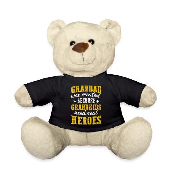 Grandad Was Created Because Grandkids Need Heroes - Teddy - Schwarz - Vorne