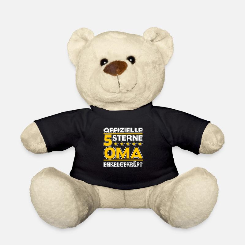 5 Sterne Oma Enkelgeprüft Großmutter Geschenk Baby - Teddy - Schwarz