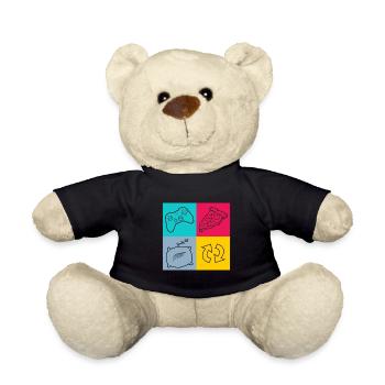 Gamer Routine Pizza - Teddy - Schwarz - Vorne