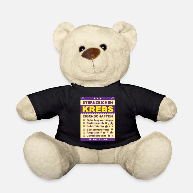 Sternzeichen Krebs - Teddy - Schwarz