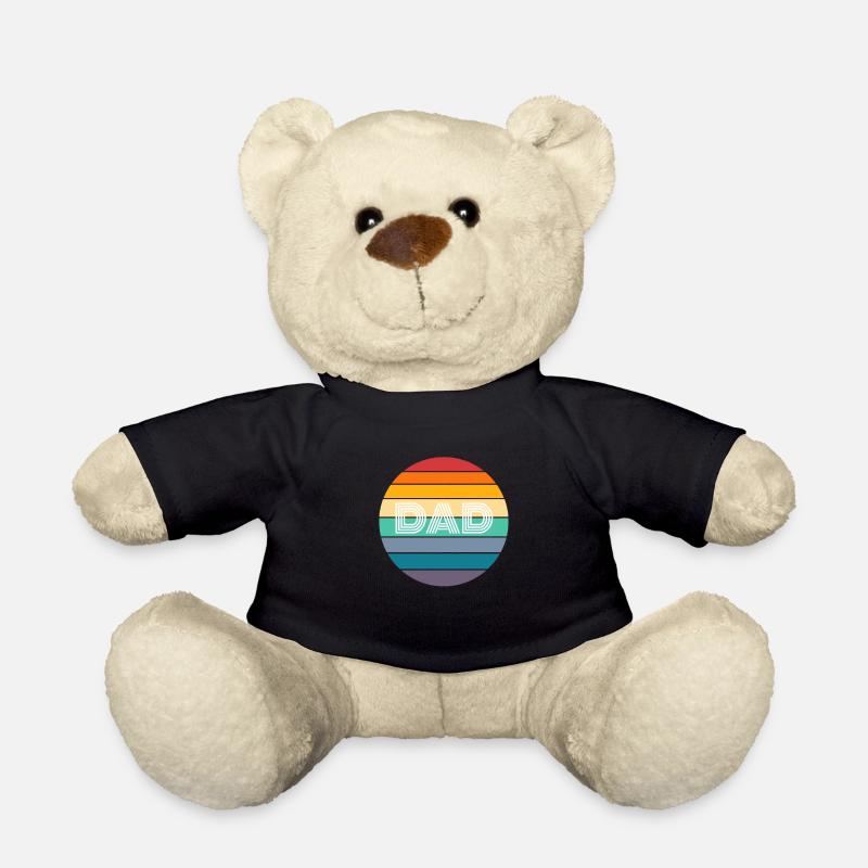 Rainbow DAD Shirt, Retro DAD, DAD Sunset, DAD - Teddy - Schwarz