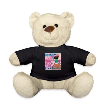 Vaporwave Otaku Space Duck Ente Japan Retrowave - Teddy - Schwarz - Vorne
