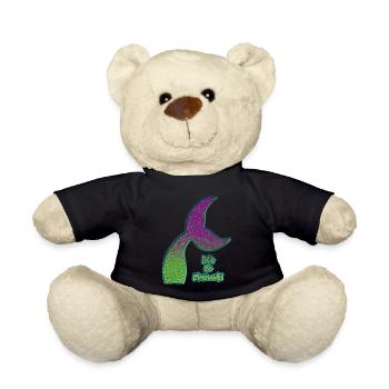 Nageoire de sirène colorée - Nounours - noir - Devant